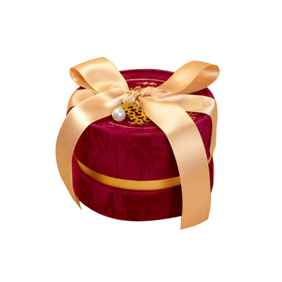 喜糖盒免折叠高级感纯色丝绒空盒