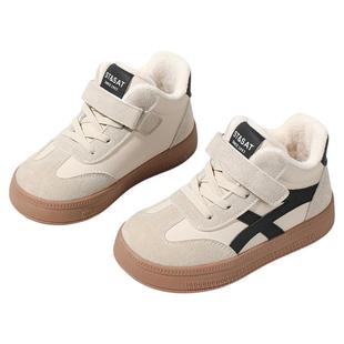 星期六童鞋儿童棉鞋男童运动鞋冬季2025新款女童保暖加绒休闲板鞋