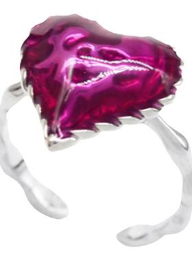 SAHI甜酷个性心形开口戒