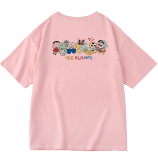 CP国潮夏新款卡通图案纯棉圆领白色短袖t恤女宽松百搭显瘦上衣ins