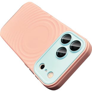 高品质新款17promax苹果手机壳带磁吸全包适用iphone17pro硅胶波漾纹ip16撞色巨好看小众15pm超漂亮14男女13p