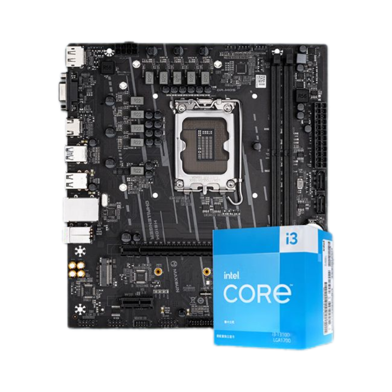 铭瑄主板 挑战者H610M D4 搭 i3 13100F全新盒装CPU电脑主板套装