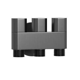 潜水艇一进三出角阀三出水龙头黄铜三通分水阀洗衣机龙头喷枪套装