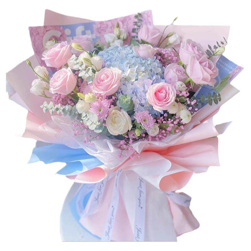 绣球郁金香玫瑰花束生日中秋节鲜花速递同城北京上海全国配送女友