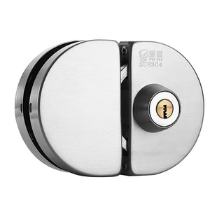 玻璃门地锁无框玻璃门地插销免开孔玻璃门锁浴室门锁单开门插销锁