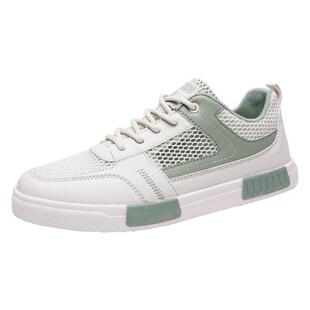 男鞋夏季2026新款网面镂空透气网鞋防臭板鞋青少年休闲运动小白鞋