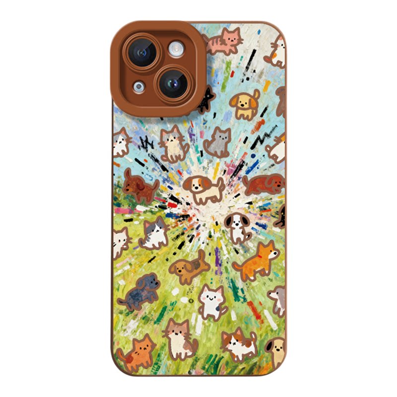 华为畅享90可爱iphone12适用苹果13创意卡通红米NOTE15瞳眼14ProMax软小米17手机壳16PLUS爆炸猫狗荣耀POWER2
