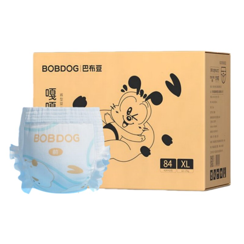巴布豆嘎嘎羽感婴儿拉拉裤纸尿裤