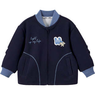 威尔贝鲁儿童外套棒球服男童童装女宝上衣2026新款春装衣服春夏