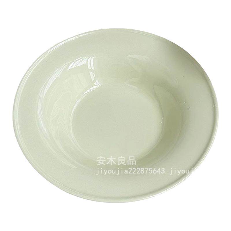 安木良品 外贸出口 韩国ins风轻奢奶油色系陶瓷餐具花苞碗草帽盘