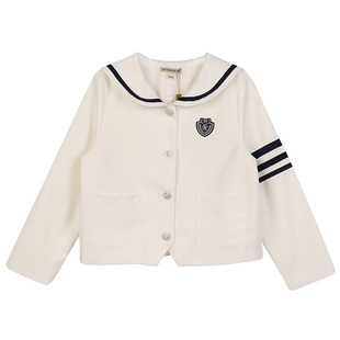 IVY HOUSE常春藤儿童装女童秋季款 海军领短款外套复古学院风百搭