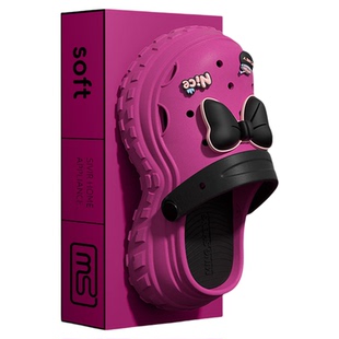 8.0厚底包头洞洞鞋女外穿休闲夏季防滑踩屎感增高多巴胺软底凉鞋