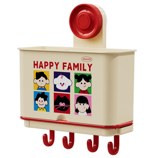 诺室hola家吸盘筷子收纳盒壁挂式家用厨房置物架免打孔筷子筒架子