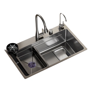 水槽大单槽304不锈钢厨房洗菜盆家用加厚洗碗槽洗碗菜池台下水池