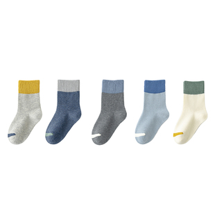 男童袜子秋冬款纯棉无骨防臭抗菌运动袜儿童青少年男孩秋天中筒袜