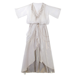 倚梦阁原创设计审判天使汉服女中国风汉元素外衣连衣裙套装7235