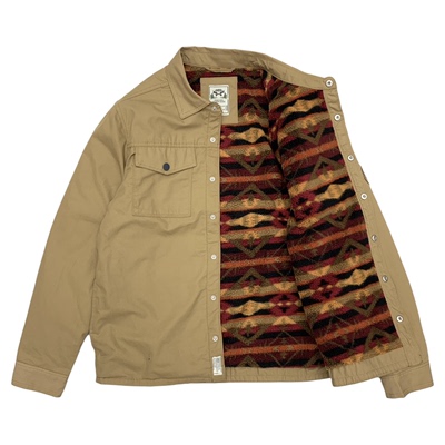 阿美咔叽加厚羊羔绒工装棉服男