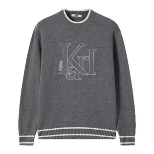 KARL LAGERFELD卡尔拉格斐【绵羊毛】长袖毛衣冬季新款老佛爷男装