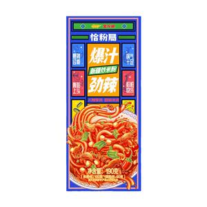 金龙鱼恰粉局正宗爆汁劲辣新疆炒米粉盒装速食米粉方便夜宵