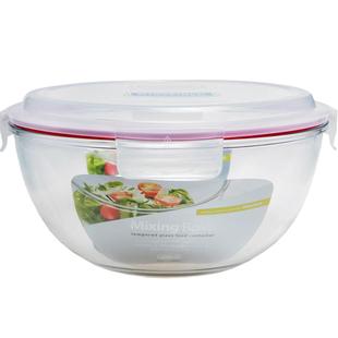 Glasslock盖朗钢化玻璃微波炉保鲜盒收纳密封碗大容量沙拉汤面碗