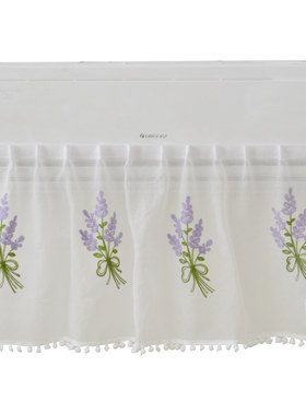 免打孔空调遮挡帘蕾丝纱防直吹