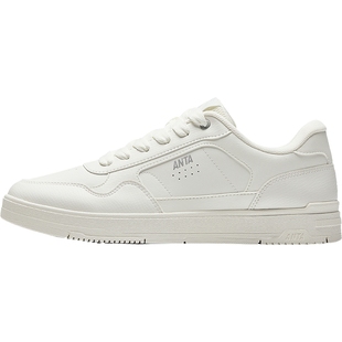 安踏小白鞋板鞋男款2025冬季新款官方旗舰正品男鞋保暖白色板鞋男