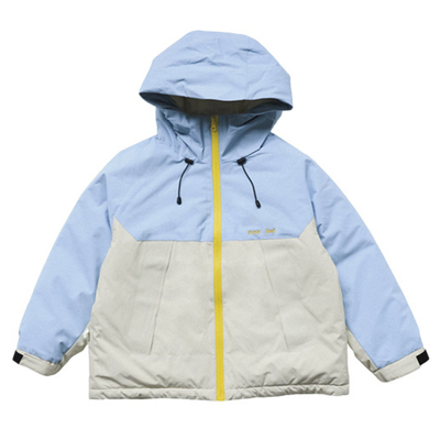 男女童撞色拼接连帽羽绒服中大童