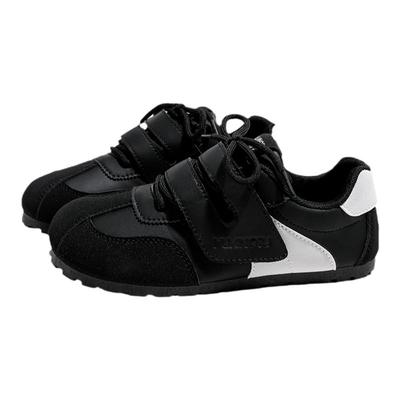 环球魔术贴德训鞋女款2025新款春秋小众女鞋平底休闲百搭黑色鞋子