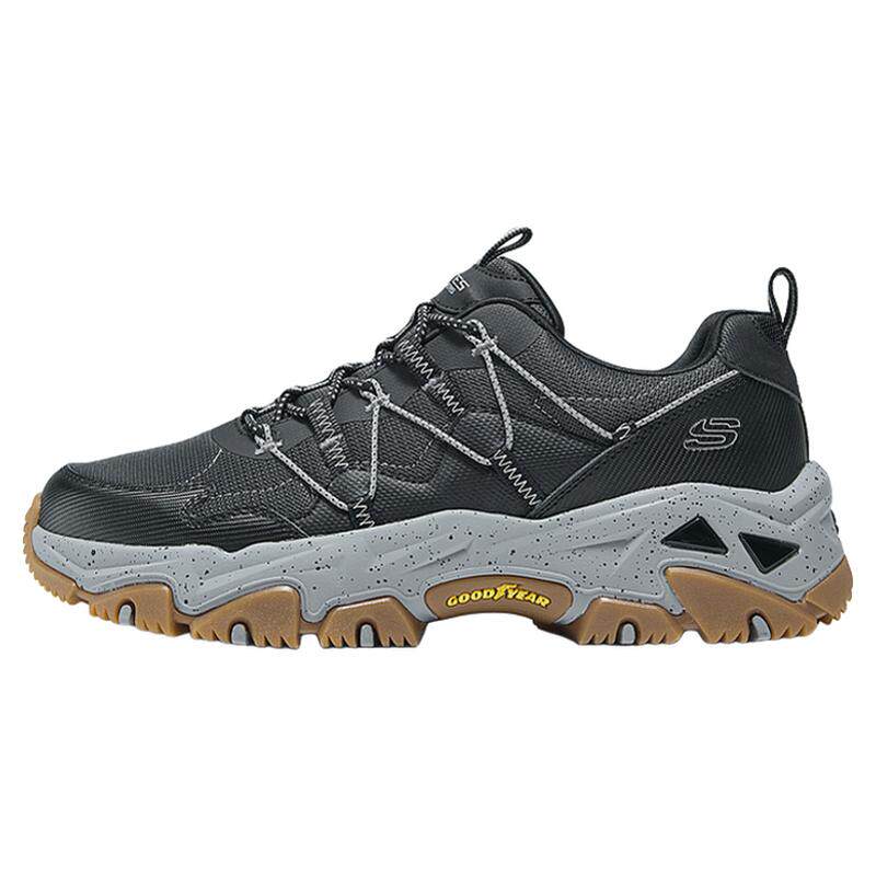 Skechers斯凯奇云屿春季款男一脚蹬跑步休闲运动鞋户外登山徒步鞋