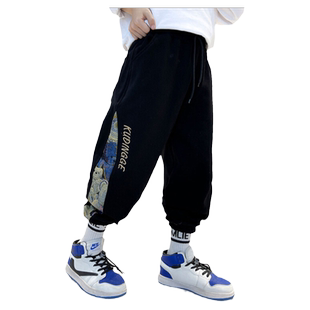 波姆熊男童休闲裤2025新款中大童春秋款运动裤儿童秋季长裤休闲裤