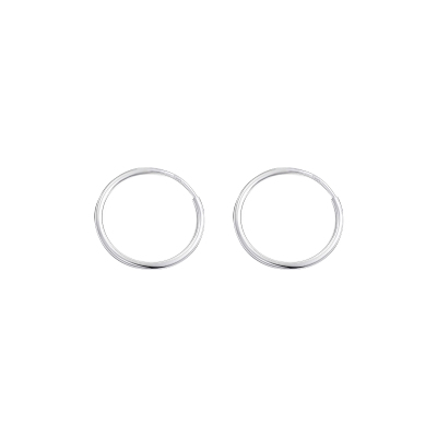 s999纯银养耳洞素圈耳环女