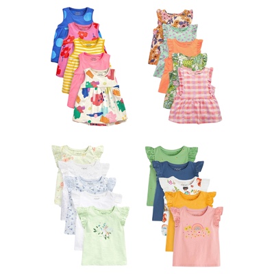 现货Next童装女童无袖彩色背心