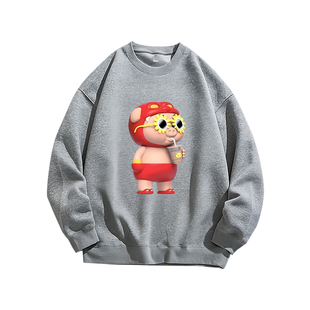 猪猪侠卡通秋季圆领卫衣服长袖T恤男装女学生宽松休闲GGBOND秋季