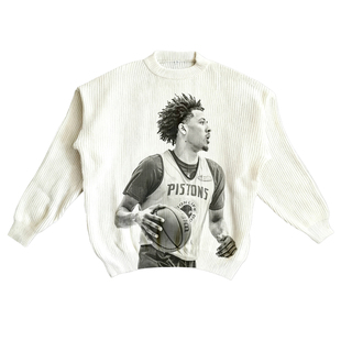 原创坎宁安数码直喷印花美式大印花秋冬保暖毛衣潮男女针织衫