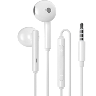 华为耳机有线原装正品手机通用半入耳式原配耳机3.5mm圆孔am115/6