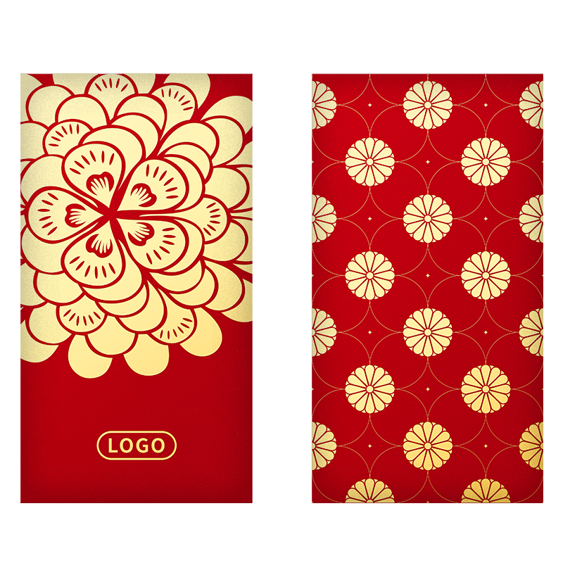 现货红包定制LOGO新款利是封定做二维码烫金企业个性创意马年红包