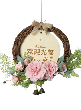背景服装店进门口遮丑欢迎挂件
