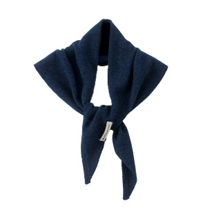 简约低调100%澳洲羊毛三角巾头巾针织纯色围巾女多功能小围脖领巾