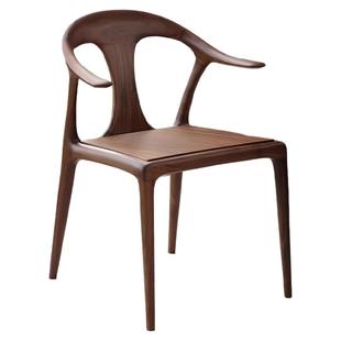 北美黑胡桃木极简家用鸭嘴椅北欧风格白蜡木橡胶木鸭嘴椅新中式椅