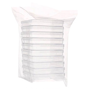 微生物一次性塑料培养皿无菌35/90/150/200加厚耐温平皿细胞细菌二三四分格圆形方形刻度线整箱价优实验室用