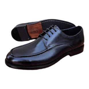 高端外贸男鞋真皮系带透气英伦百搭皮底德比鞋休闲商务皮鞋男马皮
