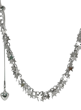 冷淡风星星亮片项链女款