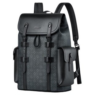 七匹狼商务双肩包男士2025新款大容量旅行包学生书包通勤电脑背包