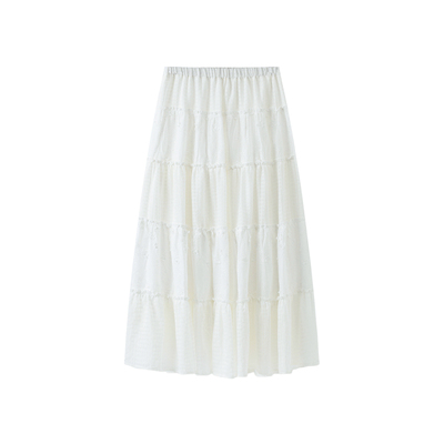 西町村屋甜美立体花瓣摆裙2026春新款时尚风尚感半身裙XABA10659