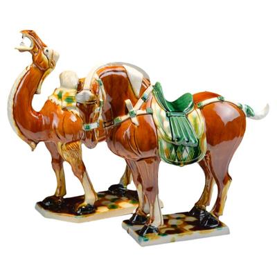 洛邑三彩丝绸之路对马驼非遗礼品