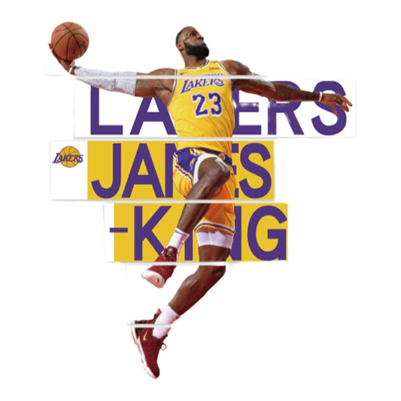 篮球主题生日房间布置nba詹姆斯海报墙面贴纸男孩生卧室装饰挂画