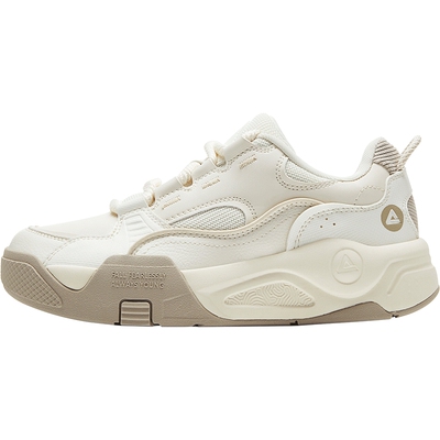 匹克漫游态极板鞋厚底增高小白鞋