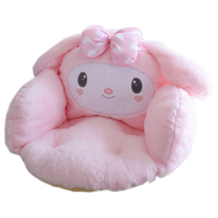 毛绒加厚一体办公室板凳座椅包围卧室坐垫椅垫宿舍靠垫护腰靠枕