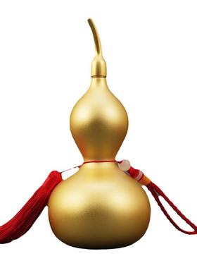 纯黄铜葫芦摆件招财挂件客厅玄关家居办公室店铺吉祥物工艺品装饰