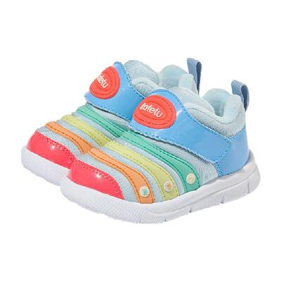 卡特兔透气儿童防滑毛毛虫运动鞋